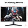 KOORUI 27E6CA 27″ Curved Gaming Monitor, 180Hz, FHD, Adaptive Sync, 99% sRGB, HDMI/DP, Black