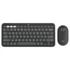 Logitech Pebble 2 Combo Wireless Keyboard & Mouse, Quiet, Portable, Customizable, Logi Bolt, Bluetooth, Easy-Switch, Compatible with Windows, macOS, iPadOS, Chrome, ARA Layout - Graphite