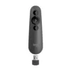 Logitech R500s Laser Presentation Remote Graphite, Wireless Presenter with Red Laser Pointer, Dual Connectivity (Bluetooth & 2.4GHz), 65 ft Range, Logi Options+ Customization, Compatible with Windows, macOS, ChromeOS, Linux, iOS & Android