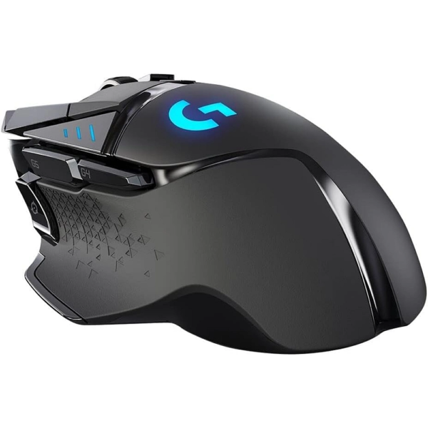 Logitech G502 Lightspeed Wireless Gaming Mouse – HERO 25K Sensor, 25,600 DPI, 11 Programmable Buttons, RGB, Adjustable Weights, POWERPLAY-Compatible – PC/Mac – Black