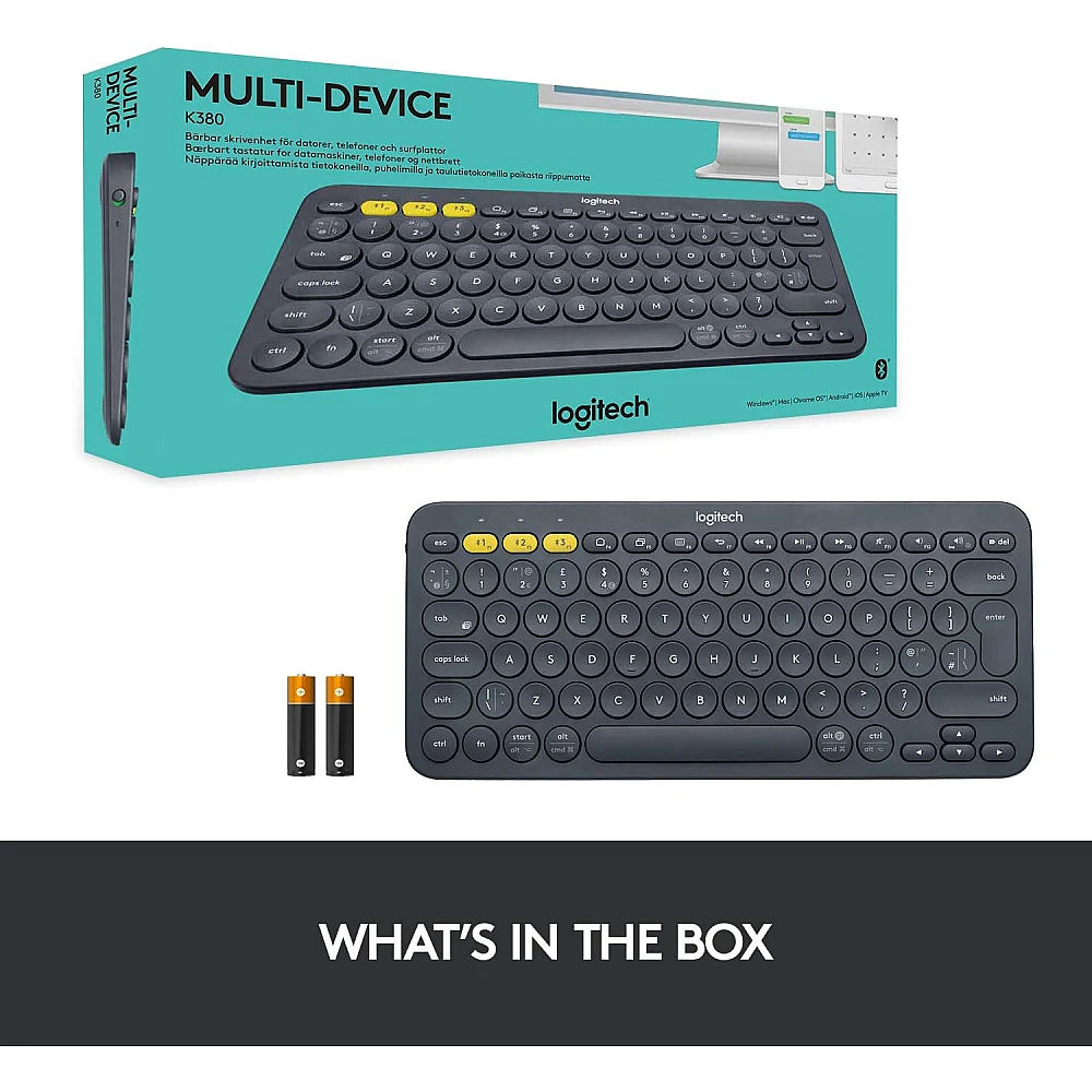 Logitech K380 Multi-Device Wireless English Keyboard-content