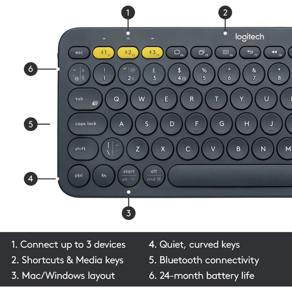 Logitech K380 Multi-Device Wireless English Keyboard2