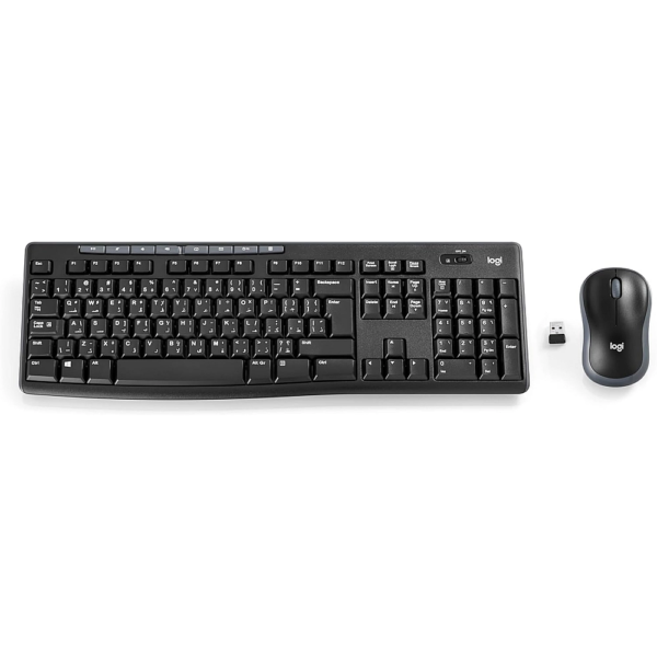 Logitech MK270 Wireless Keyboard and Mouse Combo – 2.4GHz Dropout-Free Connection, 24-Month Battery Life, Plug-and-Play, Spill-Resistant Design – ARA Layout Black