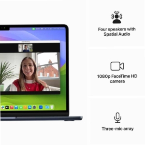 Apple MacBook Air 13-inch (M3 Chip, 8-Core CPU, 10-Core GPU, 16GB RAM, 512GB SSD) – Midnight – US English Keyboard