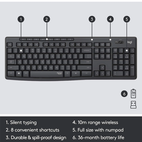 Logitech MK295 Wireless Keyboard and Mouse4