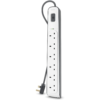 Belkin 6-Way Surge Protector, 2m Heavy Duty Extension Lead - 6 Plug Sockets, 3680 Joule Protection - White
