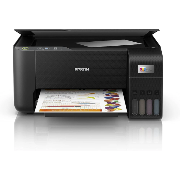 Epson EcoTank L3210 Home Ink Tank Printer – 3-in-1 Print/Copy/Scan, WiFi, SmartPanel App, Ultra-Low-Cost Printing – Compact Black