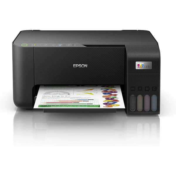 Epson EcoTank L3250 Home Ink Tank Printer – 3-in-1 Print/Copy/Scan, WiFi, SmartPanel App, Ultra-Low-Cost Printing – Compact Black Design