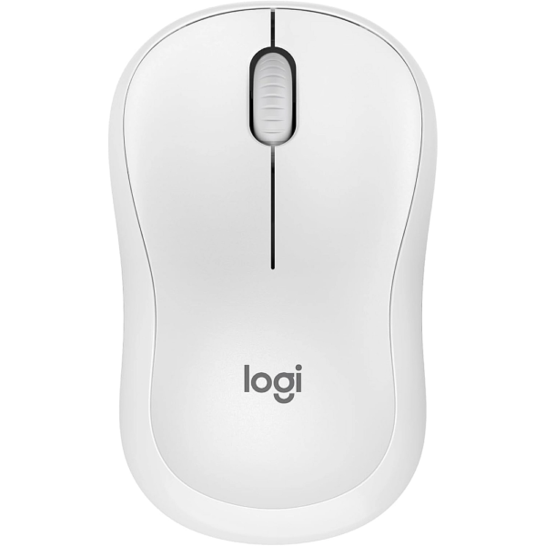 Logitech M240 Silent Bluetooth Mouse White – Wireless, Compact, 18-Month Battery, Silent Clicks, Multi-OS Compatibility, Smooth Tracking