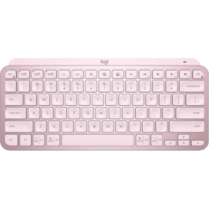 Logitech MX Keys Mini Wireless Illuminated Keyboard Rose– Compact, Backlit, Multi-OS, Bluetooth, USB-C, Metal Build