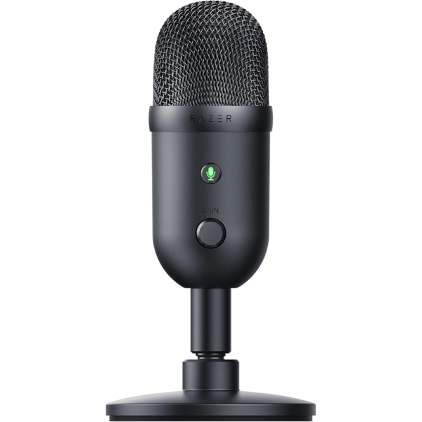 Razer Seiren V2 X USB Condenser Microphone – Supercardioid Mic for Streaming & Gaming, Digital Limiter, Gain Control, Mic Monitoring, Shock Absorber – Black