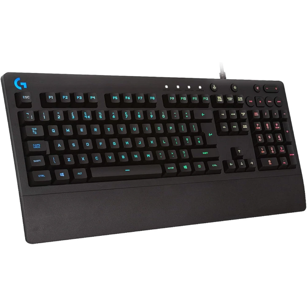 Logitech G213 Prodigy Gaming Keyboard – RGB LIGHTSYNC Backlit, Spill-Resistant Design, 5-Zone Customization, Dedicated Media Keys, Anti-Ghosting – US International Layout, Black