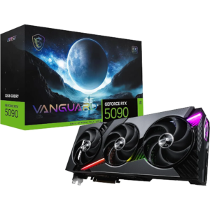 MSI Gaming RTX 5090 32G Vanguard SOC – 32GB GDDR7, 512-bit, 2527 MHz, NVIDIA Blackwell, DisplayPort 2.1a, HDMI 2.1b, Extreme Performance GPU