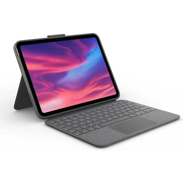 Logitech Combo Touch Keyboard Case for iPad 10th Gen 011379 – Backlit Keys, Precision Trackpad, Detachable Design, Smart Connector – Oxford Grey