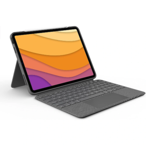 Logitech Combo Touch Keyboard Case iPad Air 4th & 5th Gen – Detachable Backlit Keyboard, Click-Anywhere Trackpad, Smart Connector – 011656, Grey