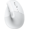 Logitech Lift Vertical Ergonomic Mouse – Wireless Bluetooth & Logi Bolt USB Receiver, Quiet Clicks, 4 Programmable Buttons, Windows/macOS/iPadOS Compatible – Off White