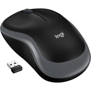 Logitech M185 2.4G Wireless Silent Mouse – Compact Ergonomic Design for Laptops & PCs, Plug & Play USB Receiver – Grey