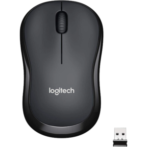 Logitech M221 Silent Wireless Mouse – 2.4GHz USB Nano Receiver, Ultra-Quiet Clicks, 18-Month Battery – Charcoal