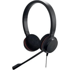 Jabra Evolve 20 MS Stereo Wired Headset – Passive Noise Cancellation, Foam Ear Cushions, USB-C/A Connectivity – Black | 4999-823-169 | RKN Computers UAE