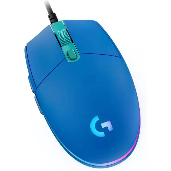 logitech-g203-2nd-gen-wired-gaming-mouse Logitech G203 2nd Gen Wired Gaming Mouse – 8,000 DPI, LIGHTSYNC RGB, 6 Programmable Buttons, On-Board Memory, PC/Mac – Blue | RKN Computers UAE