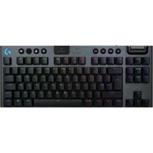 Logitech G915 X LIGHTSPEED TKL Wireless Gaming Keyboard – Low-Profile Mechanical, GL Brown Tactile Switches, RGB Backlit, PBT Keycaps – Black | RKN Computers UAE