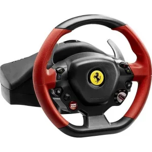 Thrustmaster Ferrari 458 Spider Racing Wheel for Xbox One – Kinect Detection LED, Adjustable Sensitivity, Central Clamping System, Red | TM-WHL-FRARI458-SPDR