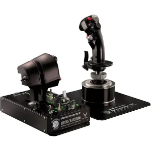 Thrustmaster HOTAS Warthog Joystick and Throttle – Dual Control System, 51 Programmable Buttons, 3D Magnetic Sensors, Replica Backlit Control Panel | TM-JSTK-WARTHOG