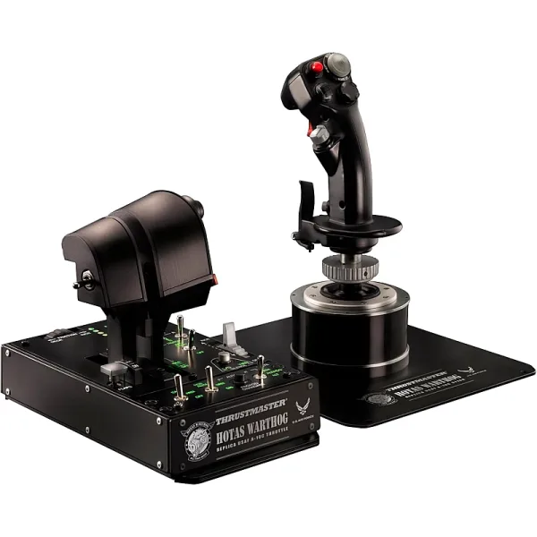thrustmaster-hotas-warthog-joystick-and-throttle Thrustmaster HOTAS Warthog Joystick and Throttle – Dual Control System, 51 Programmable Buttons, 3D Magnetic Sensors, Replica Backlit Control Panel | TM-JSTK-WARTHOG