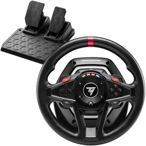 Thrustmaster T-128X Racing Wheel with Force Feedback, 900° Rotation, Rev LED, Magnetic Shifters & Pedal Set for Xbox Series X|S, Xbox One & PC – Black | TM-WHL-T128-XB