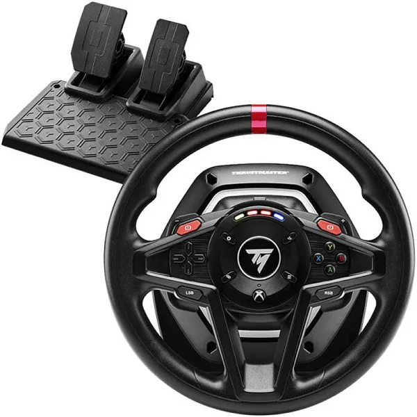 thrustmaster-t-128x-racing-wheel Thrustmaster T-128X Racing Wheel with Force Feedback, 900° Rotation, Rev LED, Magnetic Shifters & Pedal Set for Xbox Series X|S, Xbox One & PC – Black | TM-WHL-T128-XB