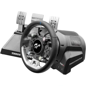 Thrustmaster T-GT II Racing Wheel with 3 Pedals – Real-Time Force Feedback, Brushless 40W Motor, Magnetic Technology, Dual-Belt System – PS5, PS4, PC | TM-WHL-TGT-2