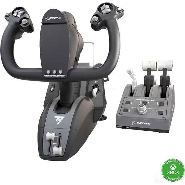 thrustmaster-tca-yoke-pack-boeing-edition Thrustmaster TCA Yoke Pack Boeing Edition – Pendular Flight Yoke with Swappable Levers, Adjustable Springs, Autopilot Functions, Dual Throttle Quadrant, 2 Extra Axes – PC & Xbox Compatible | TM-JSTK-YOKEPACK-BOEING