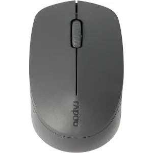 Rapoo M100 Silent Wireless Mouse – Multi-Mode Connectivity (Bluetooth 3.0/4.0/5.0 & 2.4GHz), 1300 DPI Optical Sensor, Ergonomic, Silent Clicks – Dark Grey | 18199