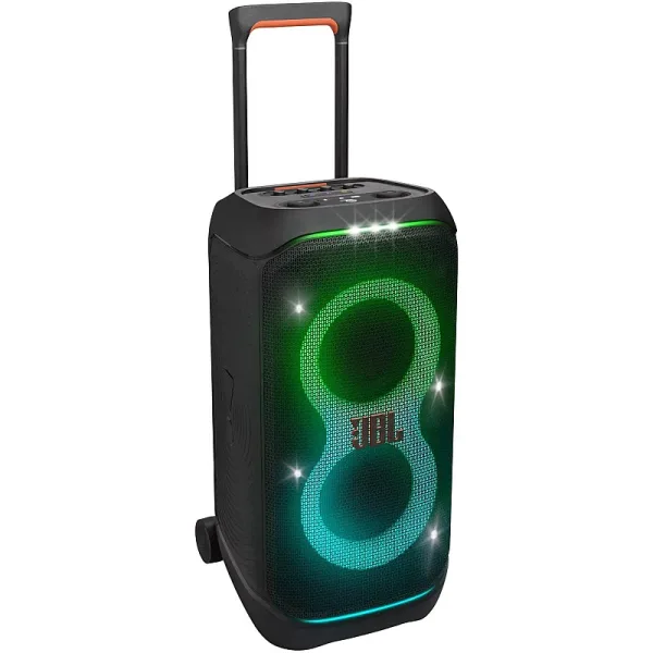 jbl-partybox-stage-320-portable-bluetooth-speaker JBL PartyBox Stage 320 Portable Bluetooth Speaker – 240W Powerful Sound, Dual Mic & Guitar Inputs, 18H Battery, Splash-Proof, With Wheels, Black | PRTYBXSTG320